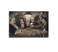 LUEXUHEY Impresión sobre lienzo de la película Maffia Gangsters jugando al póker - Póster de la película El Padrino. Decoración mural moderna para el hogar. Regalo. 60 x 90 cm Sin marco