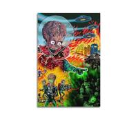 LUEXUHEY Póster de película Green Alien Mars Attacks en lienzo para sala de estar, dormitorio, decoración moderna de pared del hogar, regalo, 40 x 60 cm, estilo sin marco