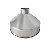 LUFAA Embudo Grande de Gran diámetro de Acero Inoxidable 304, Embudo de maquinaria de refinación Industrial de Alimentos de Grano, 24cm, 28cm, 1 ud. (Color : A)
