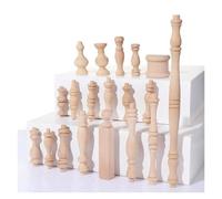 LUFAA Patas de Pie para Muebles Tallados en Madera Maciza de Estilo Europeo, 4 Uds., Asiento de Armario, Varios Estilos, Manualidades Decorativas Vintage para el Hogar (Color: K)