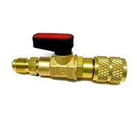 LUFAA Válvula de Bola de Control de fluoruro, válvula de Globo Tipo Aguja de Tubo Duradero, Compatible con Botellas de refrigerante R32, Piezas de Aire Acondicionado, 1 ud.
