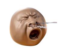 Lufaze Juguete de jeringa de agua | Juguete de truco ultrasuave | Divertida figura de té de cara bostezante para presionar para casa, jardín, familiar