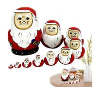 Lufaze - Muñecas de matrioshka para adultos, 10 piezas, diseño de animales pintados a mano, muñecas de madera pintadas a mano, para decoración de dormitorio, dormitorio infantil y vacaciones