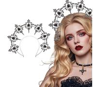 Lufdegim Sun Halo Tocado de estilo oscuro, accesorios góticos para el pelo, accesorios de carnaval, accesorios de Halloween, accesorios de Mardi Gras para fiesta de graduación
