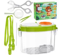 LUFEIS Caja de Observación de Insectos, Caja con Lupa para Insectos, Caja De Observación De Insectos para Niños, Aire Libre para Niños Juguetes, para Ciencia y Naturaleza, Exploración