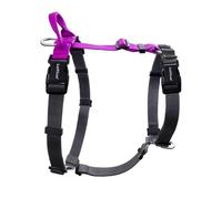 LufeLux Arnés para perro sin tirones, arnés no restrictivo con hebilla para el cuello, correas de nailon, anillos en D de aluminio, ajuste de 6 puntos para un ajuste definitivo, fácil caminar y