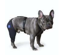 LufeLux Rodillera para perro con arnés y cinturón de conexión, ligera y elástica, soporte para pierna trasera de A esgarrada, rótula Luxating y reduce el dolor de artritis e inflamación (XS)