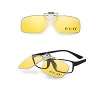 LUFF Visión Nocturna Clip-on Gafas de Sol Polarizadas Metal Clip Flip Up Over Eyeglasses Men Women HD Anti-Glare UV400 for Outdoor/Driving