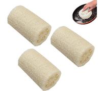 Luffa - Esponja corporal de fibra vegetal de 5.0 pulgadas, natural, limpiador corporal suave + compostable para ducha, spa, baño, cocina, uso diario, esponja ecológica
