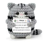 LUFLQQAE Graduación Regalos Gato Lindo Hijo Amigo Ganchillo Apoyo Emocional Cumpleaños Día Padre Tío Padrino Abuelo Papá Hombre Hecho a Mano Apreciación Recuerdo Nieto Hermano Primo Sobrino (Amiga)