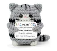 LUFLQQAE Graduación Regalos Gato Lindo Hijo Amigo Ganchillo Apoyo Emocional Cumpleaños Día Padre Tío Padrino Abuelo Papá Hombre Hecho a Mano Apreciación Recuerdo Nieto Hermano Primo Sobrino (Ahijado)