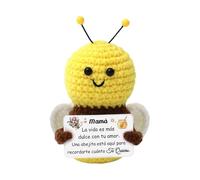 LUFLQQAE Mamá Regalo Abeja de Amigurumi Apoyo Emocional Cumpleaños Apreciar Día de la Madre Te Quiero de Hijo Hija Cumpleaños Navidad Jubilación Acción de Gracias Recuerdo Pequeña Abejita