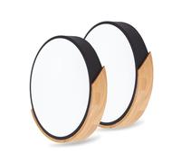 LuFun Plafón Led Ronda 24W, Luz Blanca Fría 6000K, Paquete de 2 Lámparas Techo Negro para Salón, Cocina, Comedor, Dormitorio