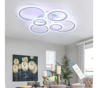 LuFun plafón redonda,70W plafon techo interior,plafon led techo blanco control remoto,luz led lampara techo modernos,lamparas de techo salon para comedor,dormitorio,cocina,3000K-6000k