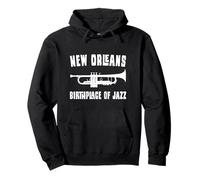 Lugar de Nacimiento de la Trompeta de Jazz de Nueva Orleans NOLA Music Sudadera con Capucha