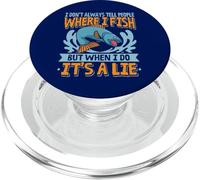 Lugar de Pesca No Siempre le Digo a la Gente dónde pesco Pescador PopSockets PopGrip para MagSafe