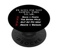 Lugares a los Que no voy Este año Límites Diseño de autocuidado PopSockets PopGrip Adhesivo