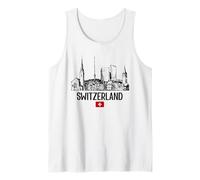 Lugares emblemáticos de Suiza Swiss Travel Camiseta sin Mangas