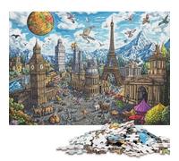 Lugares Famosos Puzzles para Adultos 300 Piezas Cumpleaños Decoración Juego De Rompecabezas Juegos Educativos Stress Relief Toy 300pcs (40x28cm)