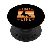 LUGE Lover Winter Sliding Sports Regalo para él Regalo para PopSockets PopGrip Adhesivo