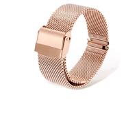 LUGEMA 10-24 mm Compatible con DW Watch Correa de malla de acero Compatible con Daniel Wellington Watch Band Metal Ultra-delgado Universal Pulsera de acero inoxidable(Rose Gold,24mm)