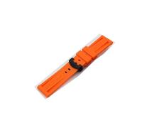 LUGEMA 22 2 4mm Mira accesorios Pulsera compatible con Panerai Watch Compatible con hombres Pila Banda Silicone Sports Wristwatch Strap TPU Cinturón de reloj de goma(Orange B buckle,22mm)