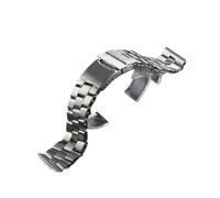 LUGEMA 24 mm compatible con Breitling Ver banda de correa de pulsera de acero inoxidable plateado(Silver Brushed)