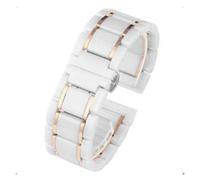 LUGEMA Banda de cerámica Compatible con Samsung Galaxy Watch 4 40 / 44mm Watch4 Classic 42 / 46mm Strap de liberación rápida con la hebilla de mariposa Reloj BRACETET(White-rose gold,Watch4)