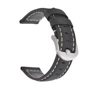 LUGEMA Banda de reloj de cuero genuino de la cera de la moda 19 mm 20 mm 21mm 22mm 23mm 24mm reloj correas relojes banda banda brown azul negro(Crazy horse black,23mm)