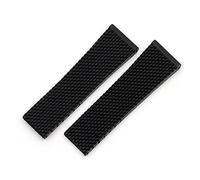 LUGEMA Black Black 22 mm 24 mm Silicone Rav Watch Band Band Band Band Compatible con Navitimer/Avenger/Breitling Strap Butterfly Herramientas(Texture black,BRIGHT BLACK BUCKLE_22MM)