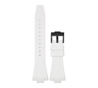 LUGEMA Compatible Con Correa De Reloj De Silicona Con Hebilla De Acero Inoxidable De Liberación Rápida Tissot PRX Series De 11 Mm Y 12 Mm.(White black buckle,Interface 11mm)