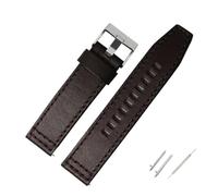 LUGEMA Compatible Con Fossil JR1354|1487|1424 Correa De Reloj De Cuero Genuino De Liberación Rápida Retro Diesel Correa Negra Marrón Oscuro 22 Mm 24 Mm(Dark brown silver,22mm)