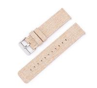 LUGEMA Correa de lona de nailon de 12mm, 14mm, 16mm, 18mm, 20mm, 22mm, Compatible con Samsung Galaxy Watch 3, 42mm, 46mm, Active 2 Gear S2, S3, pulsera(Beige,14mm)