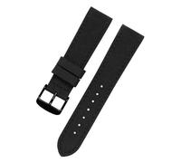 LUGEMA Correa De Nailon For Reloj De Pulsera, Correa De Lona Duradera For Reloj Deportivo, Cómoda, Base De Cuero, 16 Mm, 18 Mm, 20 Mm, 22 Mm Y 24 Mm.(Black black buckle,24mm)
