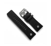 LUGEMA Correa De Reloj Compatible Con DIESEL DZ7313, DZ7333, DZ7311 Y DZ7371, De Piel De Vaca Con Remache Dorado, 22, 24, 26, 27, 28 Y 30 Mm.(Black silver clasp,34mm)