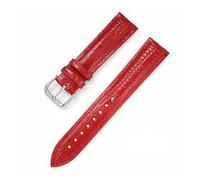 LUGEMA Correa De Reloj Con Diseño De Lagarto Brillante De 16 Mm, 18 Mm, 20 Mm Y 22 Mm. Accesorios.(Red,18mm)