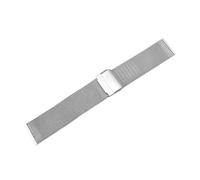 LUGEMA Correa de reloj Correa de repuesto de pulsera de acero inoxidable Ancho 10 mm 12 mm 14 mm 16 mm 18 mm 20 mm 22 mm 24 mm Con pasador de herramienta(SILVER,20mm)