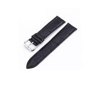 LUGEMA Correa de Reloj Correas de Cuero Genuino 10-24mm 16/18/20/22/24mm Accesorios de Reloj Correas de Reloj de Colores Marrones (Black_15mm)