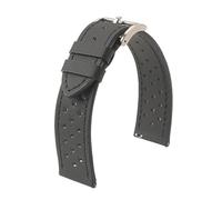 LUGEMA Correa De Reloj De 18 Mm, 19 Mm, 20 Mm Y 22 Mm Con Sistema De Liberación Rápida, Perforada, Transpirable, Deportiva.(Black bk line,20mm)