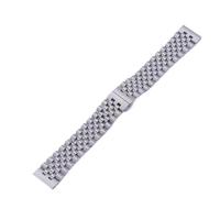 LUGEMA Correa de reloj de acero inoxidable 316 macizo, disponible en 12 mm, 14 mm, 16 mm, 18 mm, 19 mm, 20 mm, 21 mm, 22 mm y 24 mm.(Silver,21mm)