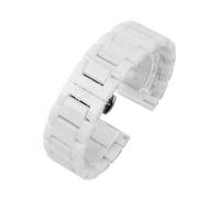 LUGEMA Correa De Reloj De Cerámica 14 15 16 17 18 19 20 21 22 Mm Correa De Reloj Blanca Y Negra Compatible Con Pulsera For Hombres Y Mujeres(White A,16mm)