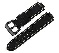 LUGEMA Correa De Reloj De Cuero Esmerilado Compatible Con La Serie TIMEX Tidal T2N720/T2N72, Con Interfaz Convexa, De Piel De Vaca, De 14/16 Mm.(Black Black clasp,14mm)
