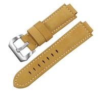 LUGEMA Correa De Reloj De Cuero Esmerilado Compatible Con La Serie TIMEX Tidal T2N720/T2N72, Con Interfaz Convexa, De Piel De Vaca, De 14/16 Mm.(Khaki Silver clasp,16mm)