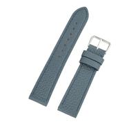 LUGEMA Correa De Reloj De Cuero Genuino Con Patrón De Lichi, Correa De Reloj De Liberación Rápida, Accesorios De 16 Mm, 18 Mm, 19 Mm, 20 Mm Y 22 Mm.(Blue,20mm)
