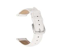 LUGEMA Correa De Reloj De Cuero Genuino De 10 Mm, 12 Mm, 14 Mm, 16 Mm, 18 Mm, 20 Mm, 22 Mm Y 24 Mm, Suave Y Fina, Accesorios For Hombre Y Mujer.(WHITE,16mm)
