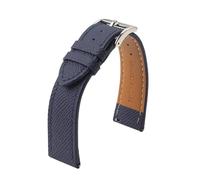 LUGEMA Correa De Reloj De Cuero Genuino Hecha A Mano, 18 Mm, 19 Mm, 20 Mm, 22 Mm, Estilo Vintage, Primera Capa De Piel De Vaca, Repuesto For Hombre.(Dark bu bu line,18mm)