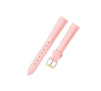 LUGEMA Correa De Reloj De Cuero Suave, Accesorios, Verde, Morado, Duradera, Genuina, 10 Mm, 12 Mm, 14 Mm, 16 Mm, 18 Mm-24 Mm(Pink-gold,22mm)