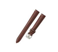 LUGEMA Correa De Reloj De Cuero Suave, Accesorios, Verde, Morado, Duradera, Genuina, 10 Mm, 12 Mm, 14 Mm, 16 Mm, 18 Mm-24 Mm(Dark brown-silver,20mm)