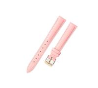 LUGEMA Correa De Reloj De Cuero Suave, Accesorios, Verde, Morado, Duradera, Genuina, 10 Mm, 12 Mm, 14 Mm, 16 Mm, 18 Mm-24 Mm(Pink-rose,16mm)