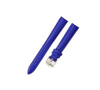 LUGEMA Correa De Reloj De Cuero Suave, Accesorios, Verde, Morado, Duradera, Genuina, 10 Mm, 12 Mm, 14 Mm, 16 Mm, 18 Mm-24 Mm(Blue-silver,20mm)